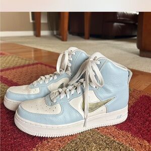 Nike Women's Sneakers - Light Blue and White